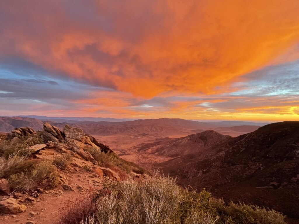 Cleveland National Forest looking down to the Anza Borrego Desert